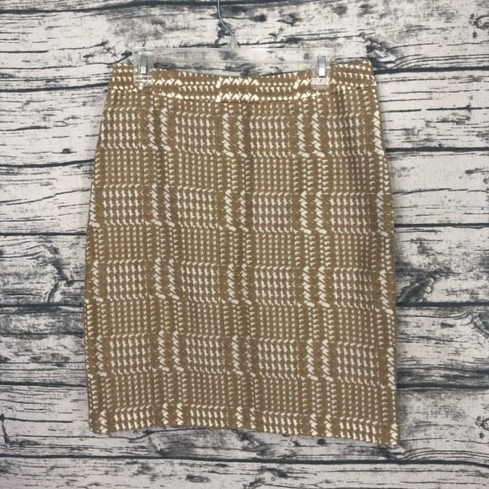 Etcetera Tan Pencil Skirt Size 8